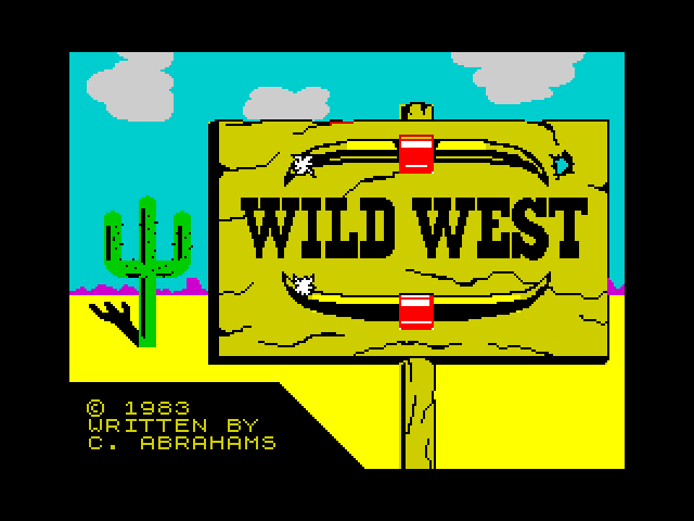 Wild West title screen for ZX Spectrum